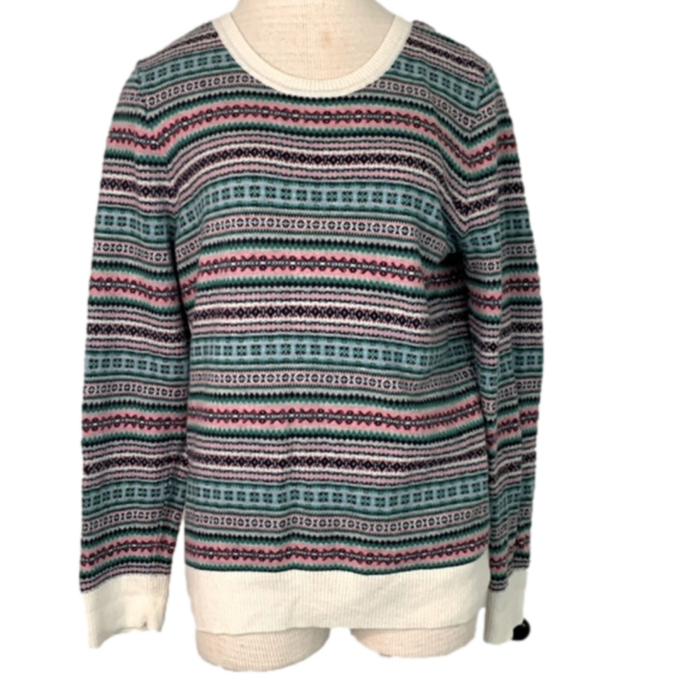 Talbots wool blend patterned size medium sweater